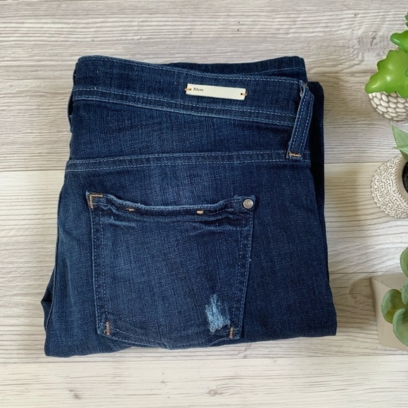 ANTHROPOLOGIE lightly distressed straight leg jeans size 27 - Picture 2 of 16